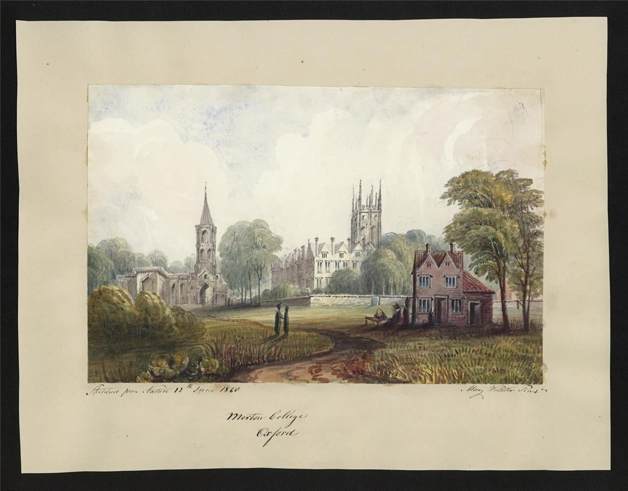 Mary Webster (1794-1883) Watercolour Painting - Merton College Oxford 18401