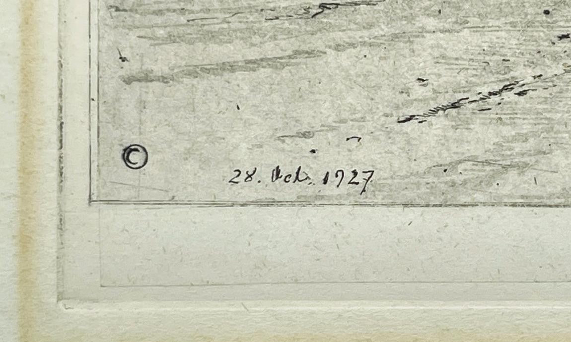 Luigi Kasimir (1881-1962) Signed Etching The Minaret Fifth Avenue New York USA3