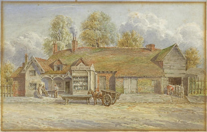 T W Downing Antique Watercolour Painting Old Ship Inn Birmingham0