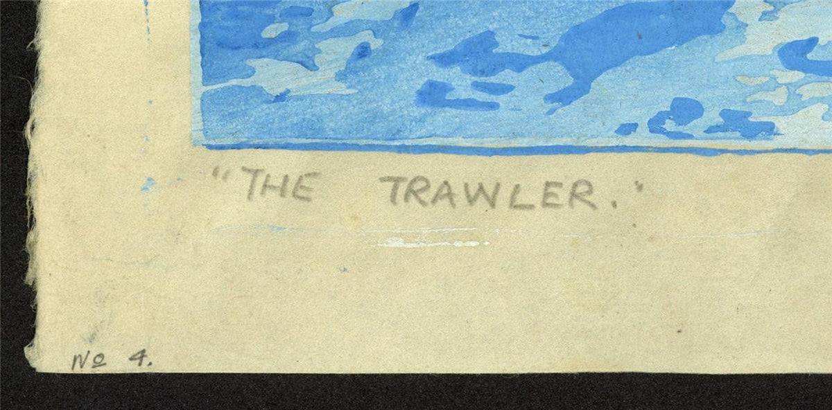 Florence Mary Sotheby Pitcher (1896-1982) Signed Wood Engraving - The Trawler3