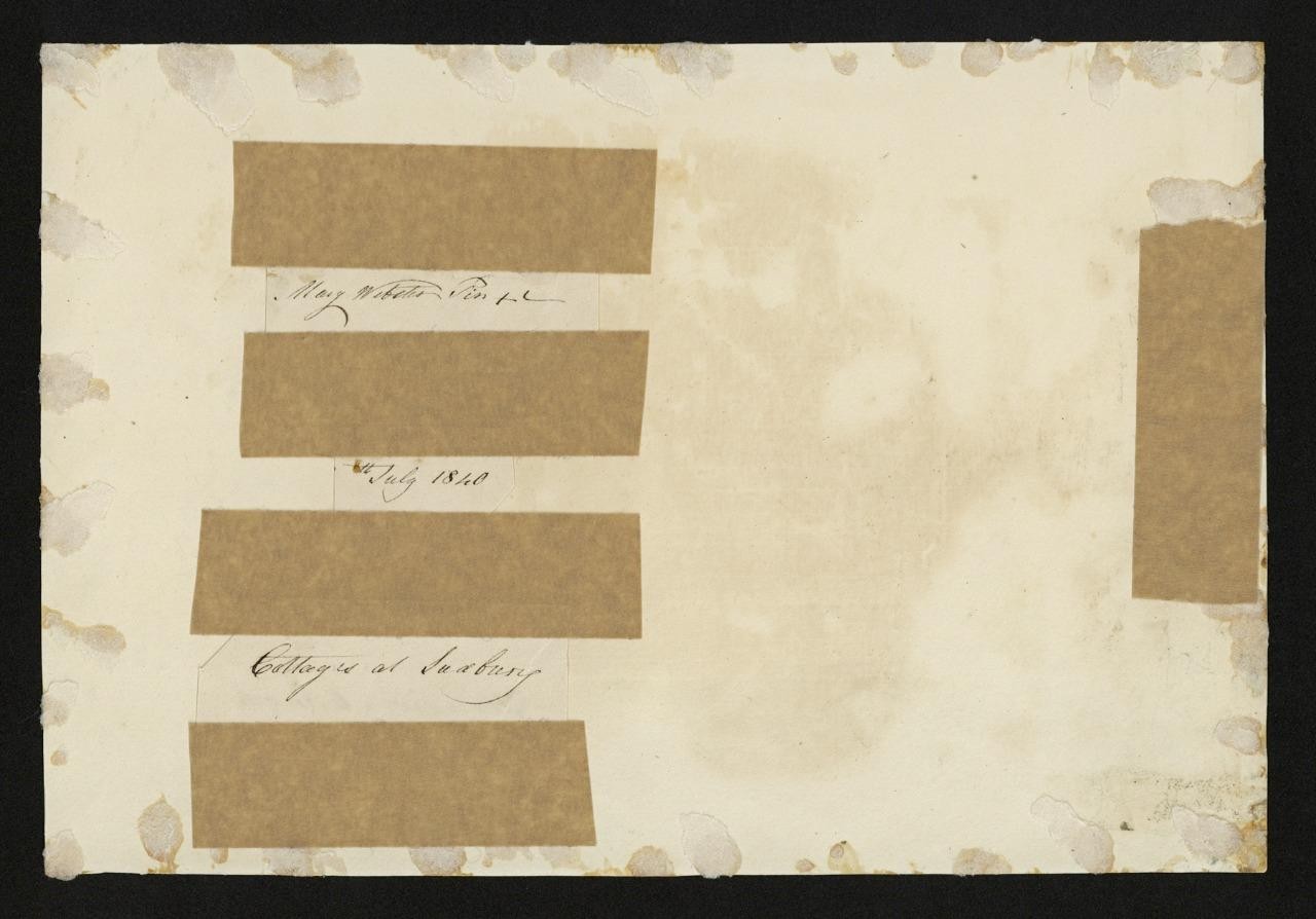 Mary Webster (1794-1883) Watercolour Painting - Cottages At Sudbury London 18408