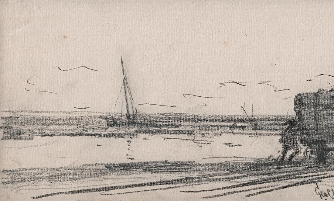 George Charles Haite (1855-1924) Pencil Drawing 1899 Wells-Next-The-Sea3