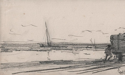 George Charles Haite (1855-1924) Pencil Drawing 1899 Wells-Next-The-Sea3