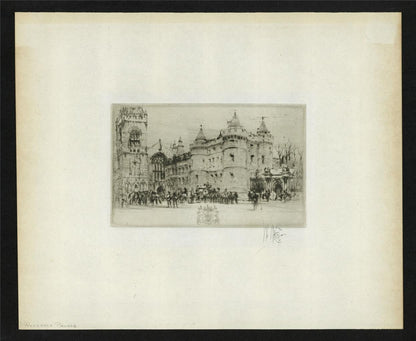 William Walcot (1874-1943) Pencil Signed Etching - Holyrood Palace, Scotland1