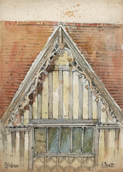 Ightham Kent - Small Watercolour Painting - James Foster Wadmore0