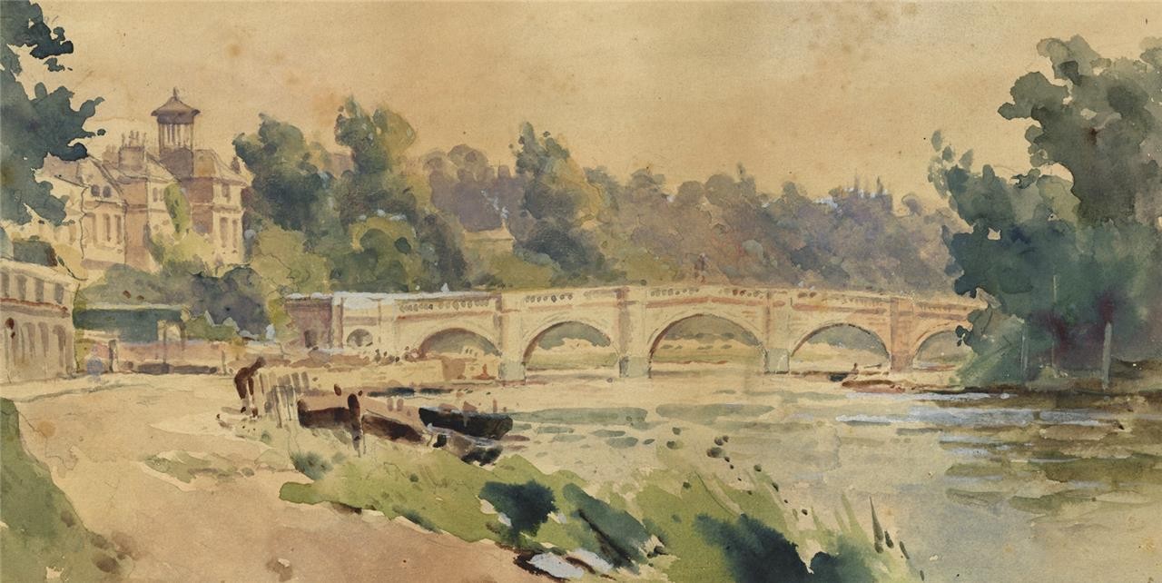 Richmond Bridge London - Watercolour Painting - Late 19th / Early 20th Century3