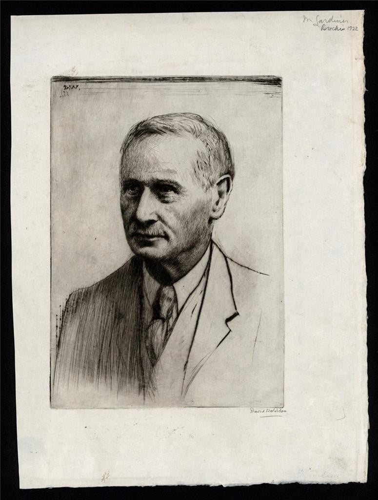 David Waterson (1870-1954) Signed Etching - Portrait Of Mr Gardiner Brechin 19221