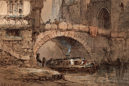 Neil Stuart Crichton (1854-1913) Watercolour Painting - European Street Scene6