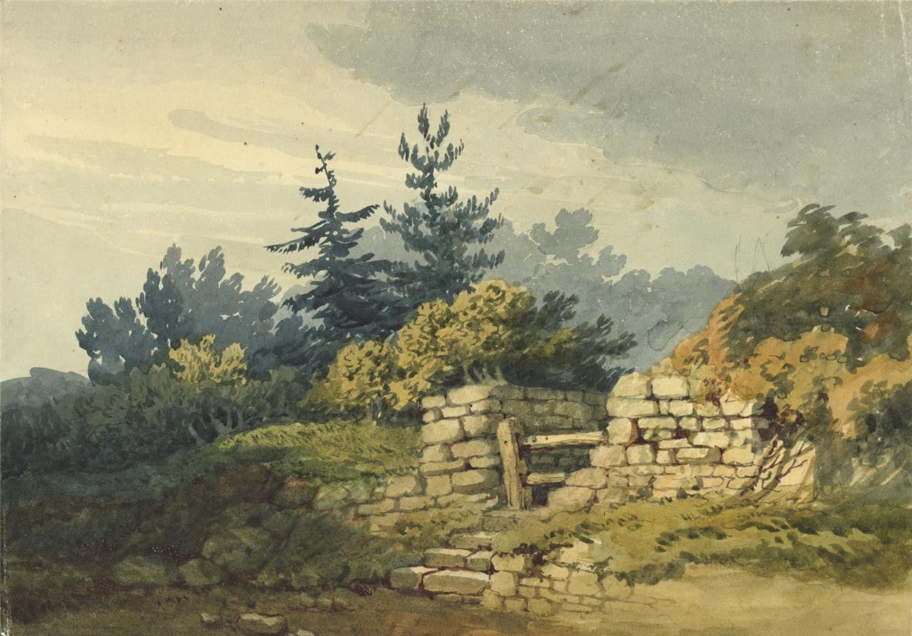 Anne Clark Watercolour Painting Rural Landscape - Early 19th Century0
