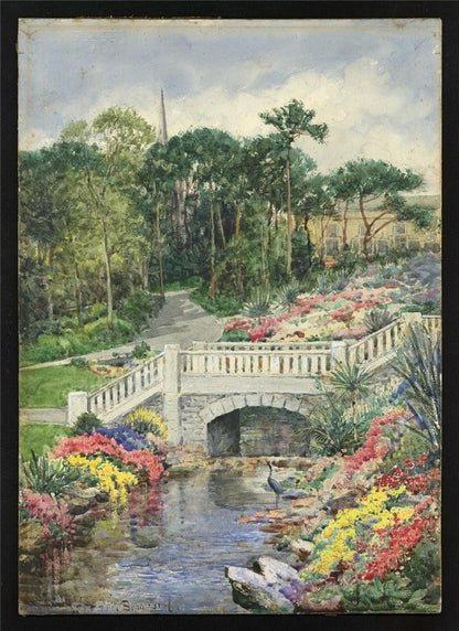 Theresa Sylvester Stannard (1898-1947) Watercolour Painting Gardens Bournemouth3