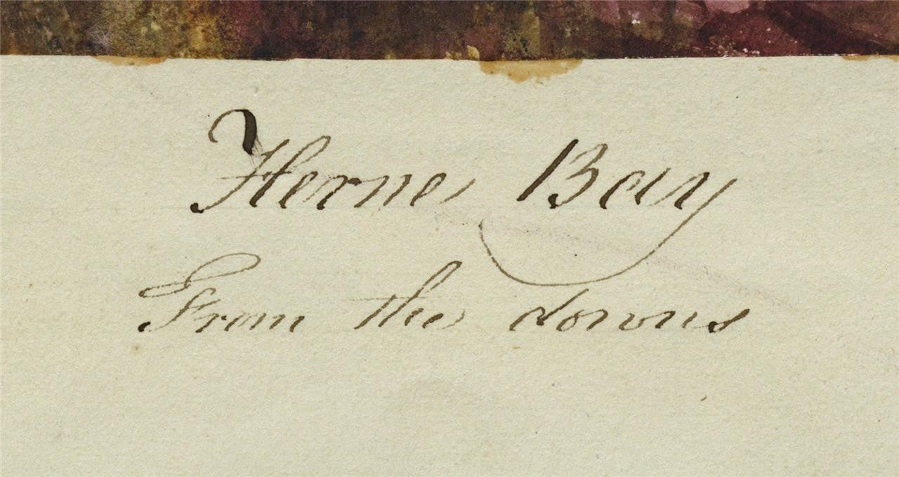 Mary Webster Watercolour Painting Herne Bay From The Downs - Kent - 19th Century4