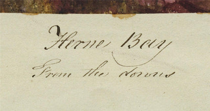 Mary Webster Watercolour Painting Herne Bay From The Downs - Kent - 19th Century4