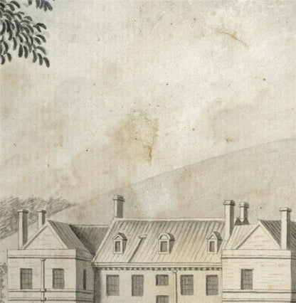 View Of Nethercot House Watercolour Painting Late 18th / Early 19th Century4