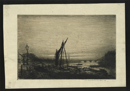 Mortimer Menpes (1855-1938) - Pencil Signed Etching - River Thames London1