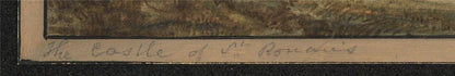 The Castle Of St Ronan's St Ronan's Well - Small Gouache Painting 19th Century2
