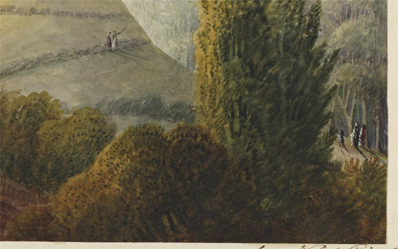 Mary Webster (1794-1883) Watercolour Painting - Dane John Mound Canterbury 18438