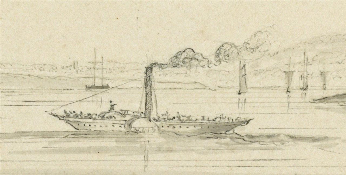 James Wilcox (1778-1865) Watercolour Painting - Blackwall London 1843 - Thames9