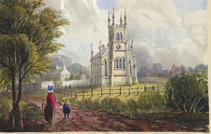 Mary Webster (1794-1883) Watercolour Painting Eastbourne New Church 18425