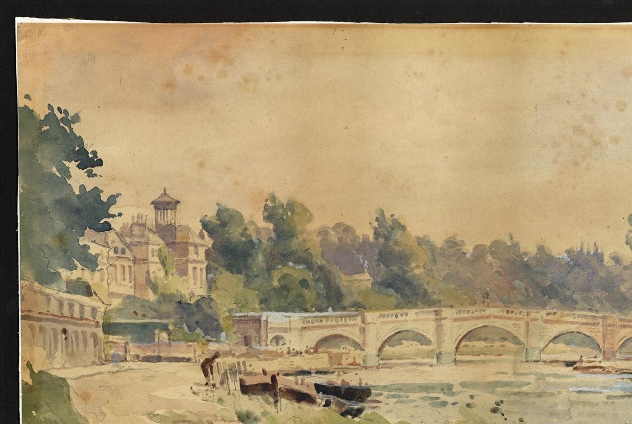 Richmond Bridge London - Watercolour Painting - Late 19th / Early 20th Century5
