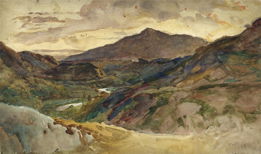 Walter Duncan (1848-1932) - Watercolour Painting - Moel Siabod Lledr Valley 18740