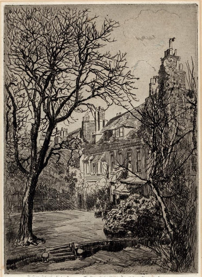 Hanslip Fletcher (1874-1955) Signed Etching - School At Highgate - 19120
