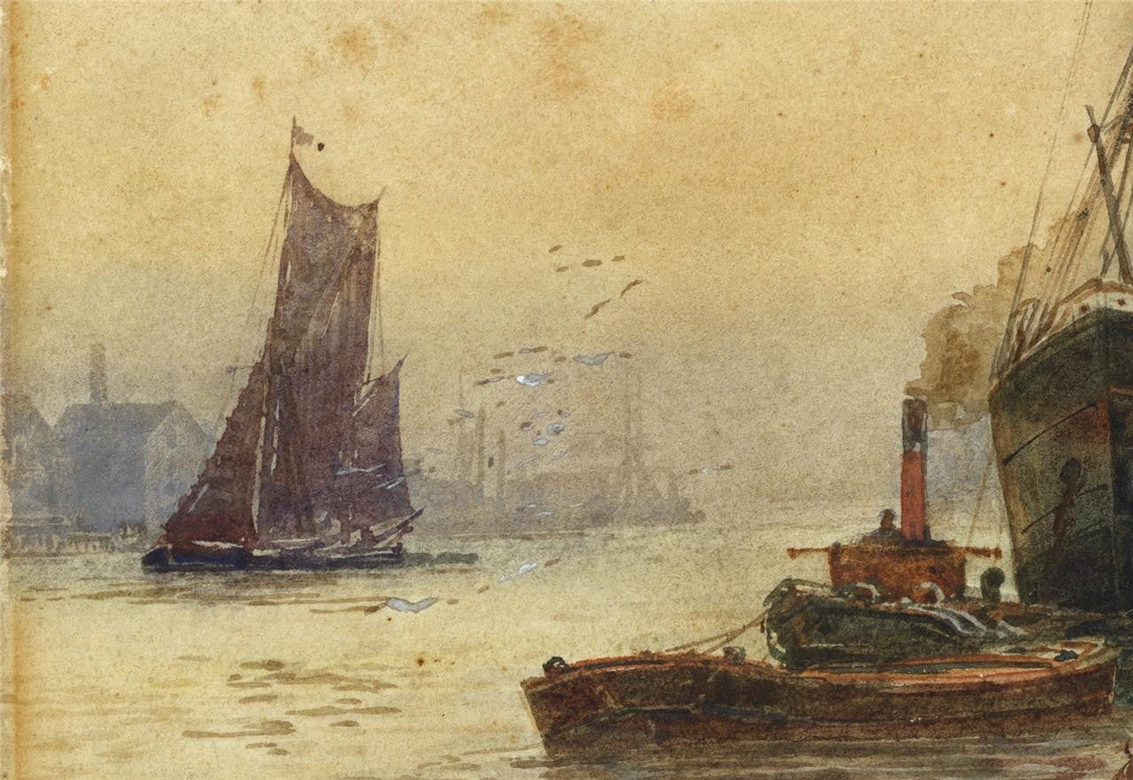 Frederick William Scarborough (18601939) Watercolour Painting Woolwich London4