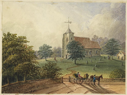 Mary Webster (1794-1883) Watercolour Painting St Martin's Church Canterbury 18430
