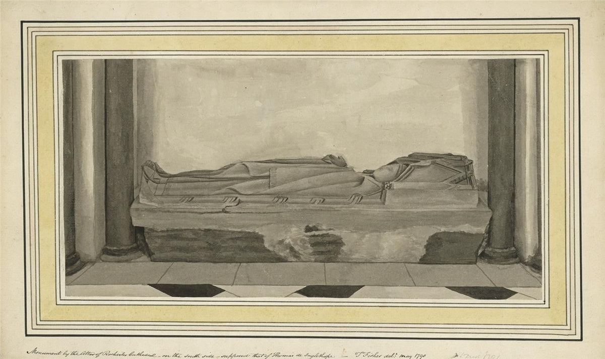 Thomas Fisher (1772-1836) Watercolour Painting - Rochester Cathedral Kent 17906
