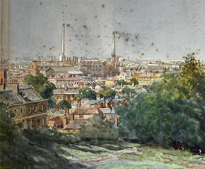 C B Core Watercolour Painting Landscape At Greenwich London 19384