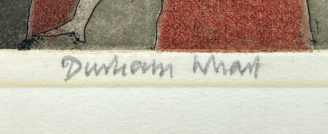 Julian Trevelyan - Pencil Signed Etching With Aquatint - Durham Wharf 19713