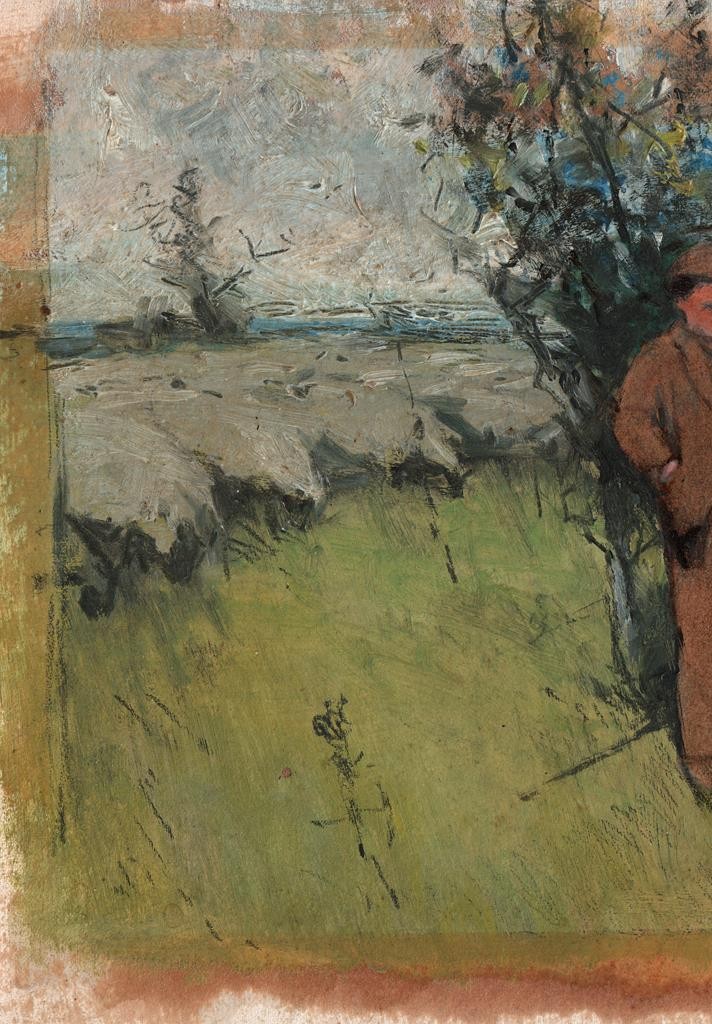 Gideon Matthew Fidler (1857-1942) Oil Painting - The Shepherds Breakfast4