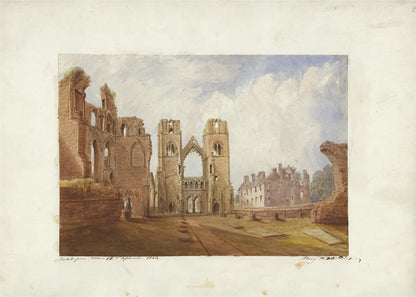 Mary Webster (1794-1883) Watercolour Painting - Elgin Cathedral Scotland 18445