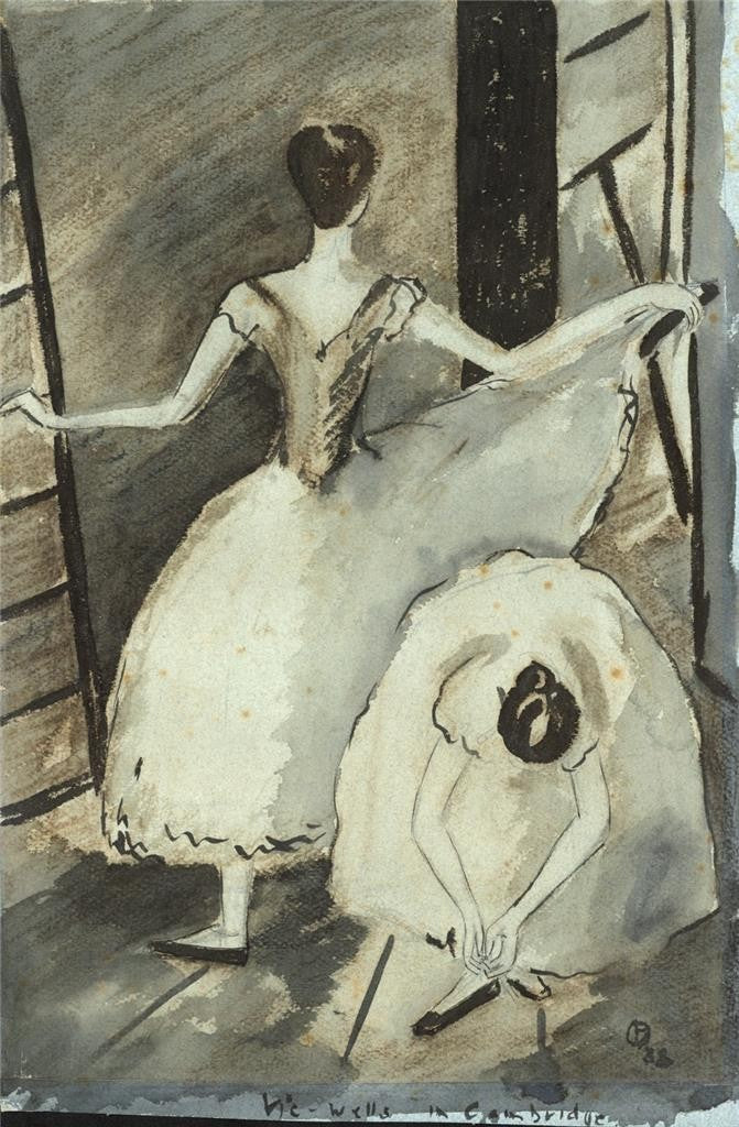 Phyllis Chilton Osborne Watercolour Painting Vic-Wells Ballet Cambridge 19386