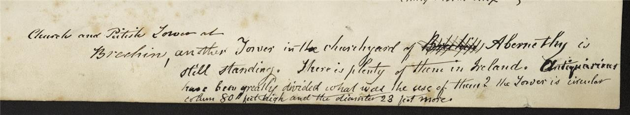 Mary Webster (1794-1883) Watercolour Painting - Brechin Cathedral Scotland 18554