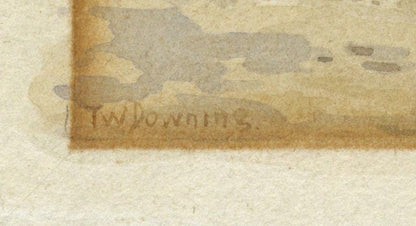 T W Downing Antique Watercolour Painting Stratford House Birmingham1