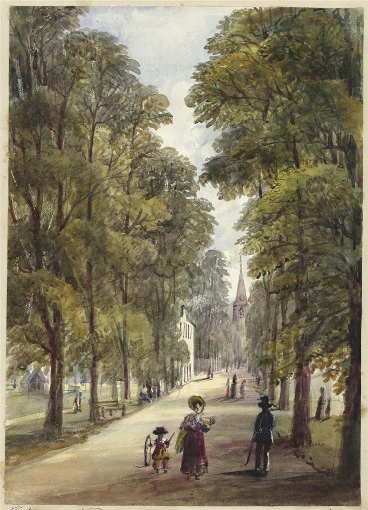 Mary Webster (1794-1883) Watercolour Painting Old Well Walk Cheltenham 18400