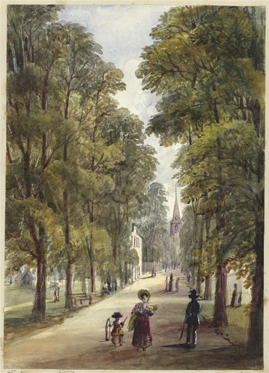 Mary Webster (1794-1883) Watercolour Painting Old Well Walk Cheltenham 18400