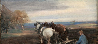 David Thomas Robertson (1879-1952) Watercolour Painting - Farming Landscape9