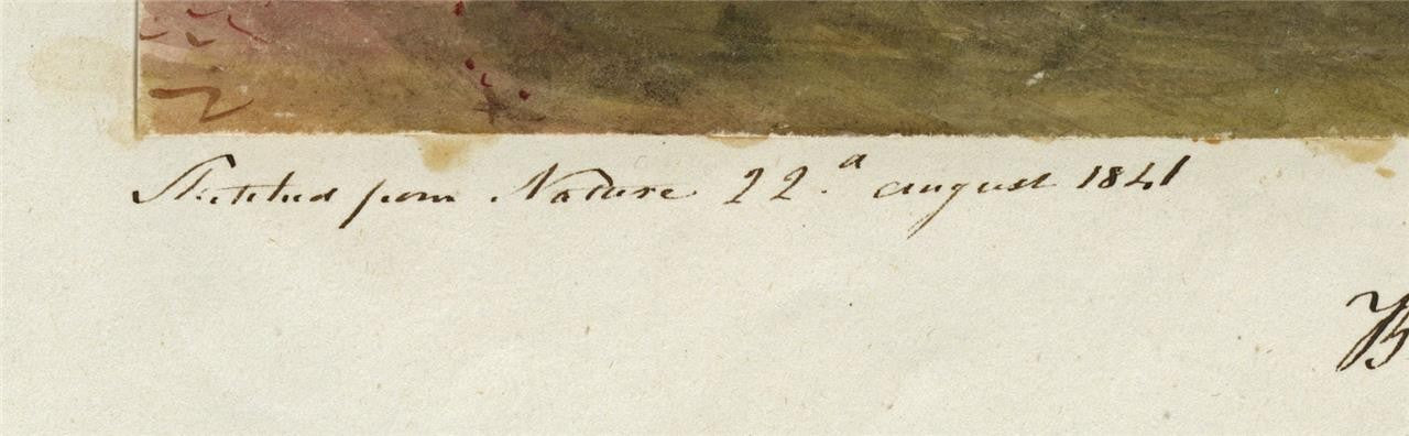 Mary Webster (1794-1883) Watercolour Painting Buckingham Palace London 18414