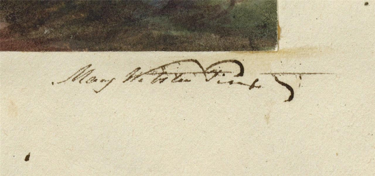 Mary Webster (1794-1883) Watercolour Painting Priesthawes Near Eastbourne 18421