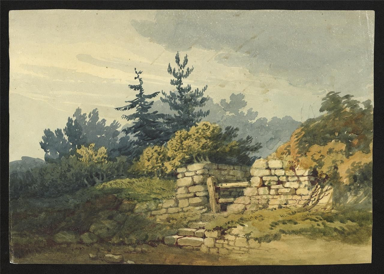 Anne Clark Watercolour Painting Rural Landscape - Early 19th Century1