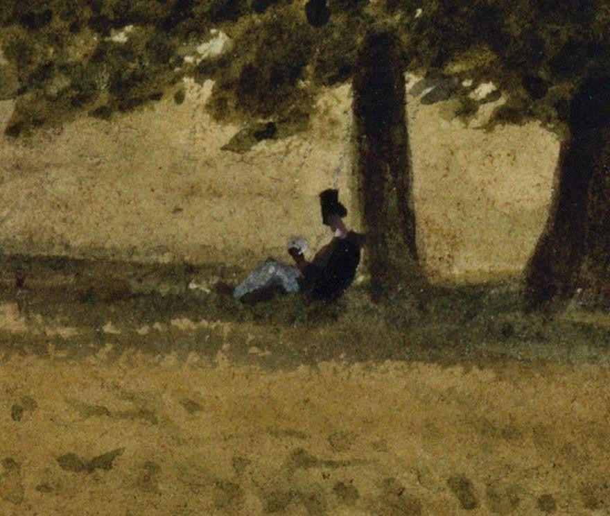 Newland Park Buckinghamshire 1832 - Antique Watercolour Painting - Nash4