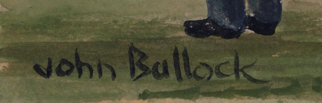 Football Match In The Park  Gouache Painting  John Bullock  Northern Art2