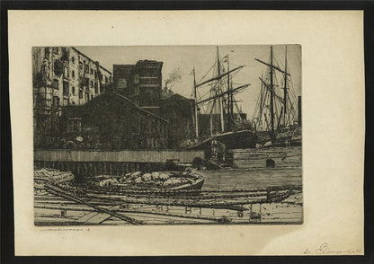 Mortimer Menpes (1855-1938) - Pencil Signed Etching - Near Billingsgate London1