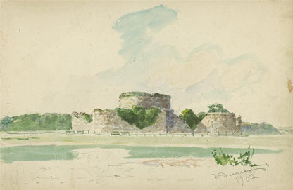 Walter Duncan (1848-1932) - Watercolour Painting - Camber Castle Near Rye 19020