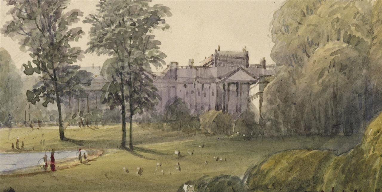 Mary Webster (1794-1883) Watercolour Painting Buckingham Palace London 18417