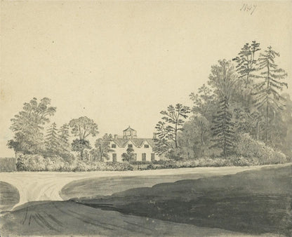 James Wilcox (1778-1865) Watercolour Painting - Chigwell Row - 18470