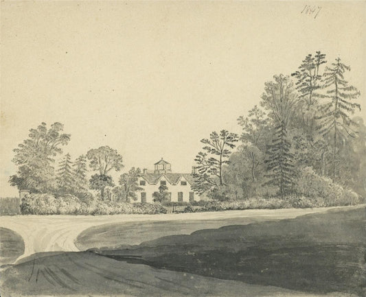 James Wilcox (1778-1865) Watercolour Painting - Chigwell Row - 18470