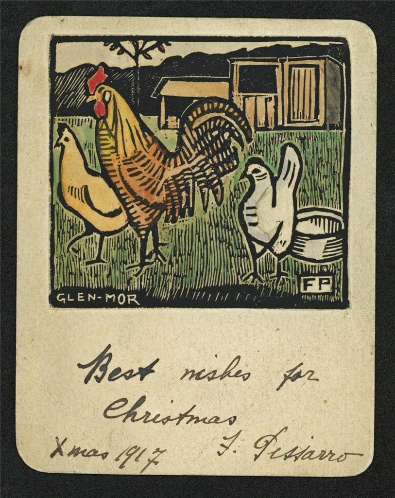 F Pissarro - Small Signed Woodcut - Glen-Mor 19171