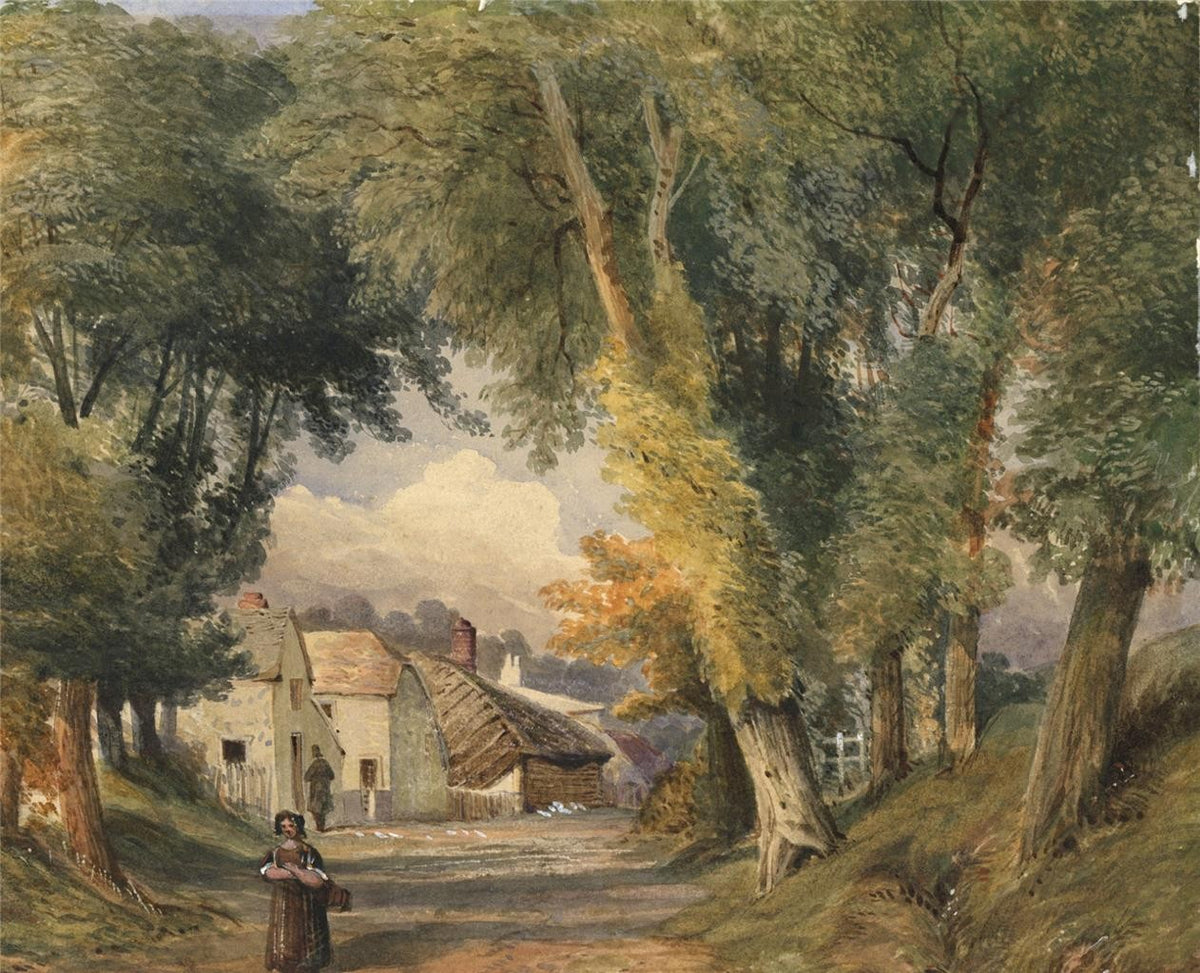 Henry Burdon Richardson (1826-1874) Watercolour Painting Village On The Thames6